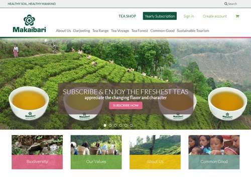 e-commerce Makaibari Organic Tea