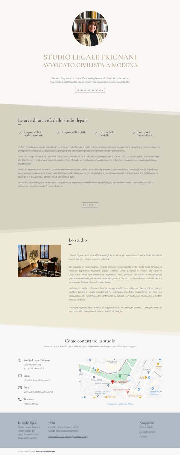 Realizzazione sito internet per studio legale di Modena versione desktop